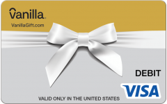 Vanilla Visa Wrapped Bow Gift Card